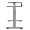 A gray, adjustable standing desk frame with a crank on the side, shown against a white background. Podgląd zdjęcia produktu