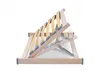 A wooden bed frame with adjustable slats on a white background, shown from the side at an angle. Náhľad obrázku produktu