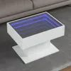 vidaXL LED konferenční stolek bílý 70x50x45 cm materiál na Náhled obrázku produktu 2