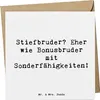 Mr. & Mrs. Panda Grußkarte Spruch Stiefbruder - Weiß - Produktbild-Vorschau 1