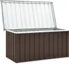 vidaXL Záhradný úložný box hnedý 129 x 67 x 65 cm Náhľad obrázku produktu 2