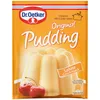 A package of Dr. Oetker Original Pudding with Sahne Geschmack (cream flavor). Produktbild-Vorschau