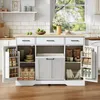 Isola da cucina mobile Merax con piano di lavoro Anteprima dell’immagine prodotto 1