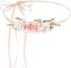 Blumenkranz für Haare 18cm Haarkranz mit Blumen Rosa / Weiß Produktbild-Vorschau 1