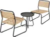 Bistro set 'Brienza' 3-dílný set polyratan béžový Náhled obrázku produktu 4