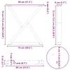 vidaXL Esstisch Beine 2 Stück Anthrazit 80x(72-73,3) cm Produktbild-Vorschau 7