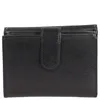 A black leather wallet is shown against a white background. Produktbild-Vorschau