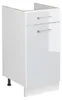 Spülenunterschrank Vicco R-Line Weiß Hochglanz/Weiß 40 cm Produktbild-Vorschau 1