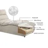Chaiselongue SAN REMO im Chenille-Stoff, Farbe: Beige Produktbild-Vorschau 7