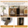 COSTWAY Kattenkast met planken, kattenbakmeubel, kattenhuis Productafbeelding-voorbeeld 8