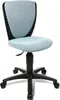 A light blue and black office chair with wheels, shown from a front-facing angle on a white background. Produktbild-Vorschau