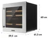 Szafka na wino Klarstein, 2 strefy, mała, 85 l, szklane Podgląd zdjęcia produktu 8