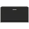 Schuhbank Schwarz 80x24x45 cm Holzwerkstoff Produktbild-Vorschau 5