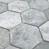 Keramikmosaik Comtessa Hexagon Zementoptik Dunkelgrau Produktbild-Vorschau 3