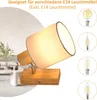 ZMH Wandlamp, houten wandlamp, 2-delig, wandspots E14, Productafbeelding-voorbeeld 2