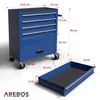 AREBOS Servante d'atelier, 4 tiroirs, 81 outils, tapis Voir les images du produit 8