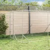 vidaXL Outdoor-Hundezwinger mit Dach Silbern 2x6x2,5m Produktbild-Vorschau 2