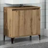 vidaXL Mobile lavabo Artisan rovere 58x33x60 cm materiale a Anteprima dell’immagine prodotto 2