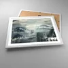 Gerahmtes Poster - Weißer Rahmen - Sturm Berge Segelschiff Produktbild-Vorschau 3