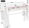 okwish  Hochbett,90x200cm,Kinderbett,  Einzelbett mit Produktbild-Vorschau 5