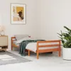 Design Massivholzbett Wachsbraun 90x190 cm Kiefer, Produktbild-Vorschau 3