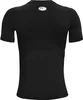 A black short-sleeved t-shirt with a logo on the back. Produktbild-Vorschau