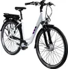 A white electric bicycle with purple accents is shown against a white background. Anteprima dell’immagine prodotto