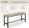 A diagram and specifications for a bench. Náhled obrázku produktu