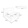 Stoff-Klappsessel Bett Wohnzimmer Büro Selene - Grau Produktbild-Vorschau 8