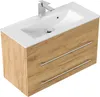 Badmöbel Waschplatz "Portus 800 SlimLine" 80 cm Eiche Gold Produktbild-Vorschau 3