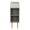 A standalone bathroom cabinet with a sink on top, shown from the side. Anteprima dell’immagine prodotto