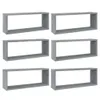 vidaXL Cube Shelves 6 ks. Grey Sonoma 60x15x23 cm výrobek Náhled obrázku produktu 1
