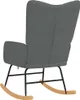 houpací křeslo vidaXL Dark Grey Fabric Náhled obrázku produktu 4