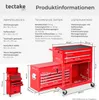 Vozík na nářadí s 10 přihrádkami - červený Náhled obrázku produktu 13