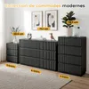 Commode ALIGHTUP avec 4 tiroirs, design à lamelles sans Voir les images du produit 6