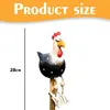 Keramik Huhn Garten Dekoration Harz Gartenpfahl Tier Figur Produktbild-Vorschau 4