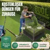Frau schüttet Grünschnitt in Kompost Produktbild-Vorschau
