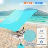 Tenda da spiaggia COSTWAY 300x300cm, tenda solare UPF 50+ Anteprima dell’immagine prodotto 4