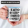 Trendation - Polizist Geschenk Tasse Eat Sleep Streife Produktbild-Vorschau 2