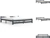 vidaXL Massivholzbett Dunkelgrau Kiefer 200x200 cm -  Produktbild-Vorschau 1