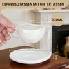 HOMELUX Tassen Set 6er mit Untertassen 120 ml Kaffeetassen Produktbild-Vorschau 2