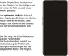 Illustration of a smartphone with a protective film outline and accompanying text explaining its design. Produktbild-Vorschau