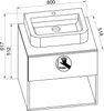 VCM 2-tlg. Waschtisch | Breite 80 cm|Waschplatz Badmöbel Produktbild-Vorschau 3