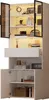 Sweiko 70x30x200cm Vitrine,Vitrinenschränke Mit Schubladen Produktbild-Vorschau 11