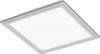 A square LED ceiling light with a gray frame and a white diffuser. Produktbild-Vorschau