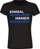 multifanshop Damen T-Shirt - Heidenheim - Einmal Immer, Produktbild-Vorschau 1