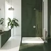 A modern bathroom with a shower, sink, and vanity. Produktbild-Vorschau