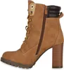 A side view of a brown lace-up boot with a block heel. Produktbild-Vorschau