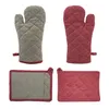 Home Elements Küchenhandschuh und Matte beige und rot Produktbild-Vorschau 1