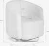 Sessel modern Stoff Bouclè Wohnzimmer drehbar Orav - Weiß Produktbild-Vorschau 8